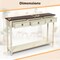 Costway Farmhouse Console Table Entryway Sideboard with 3 Drawers & Open Storage Shelf